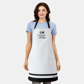 Tablier Nom personnalisé noir et blanc Chef personnalisé (Porté)