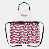 Tablier Nom personnalisé Paw-some Apron Empreinte de patte (Recto)