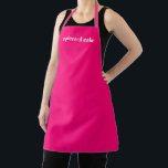 Tablier Nom personnalisé personnalisé rose chaud minimalis<br><div class="desc">Personnalisé rose chaud nom personnalisé texte monogramme couleur uni solide minimaliste moderne élégant rose chaud fuchsia et blanc cuisine Apron. Customisez, personnalisez avec le nom, le devis, l'expression ou le texte. Idéal pour cuisiniers, chefs, poteries, céramiques, artisanat, travail, cuisine, boulangerie, barbecue, grill, mais aussi pour les entreprises et les magasins,...</div>