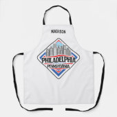 Tablier Nom personnalisé Philadelphia Pennsylvanie (Recto)