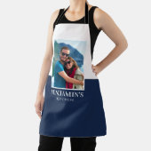 Tablier Nom personnalisé Photo Dark Blue Modern (Insitu)