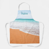 Tablier Nom personnalisé plage et mer (Recto)