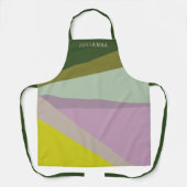 Tablier Nom personnalisé Purple Green Cuisine Chef Maman (Recto)