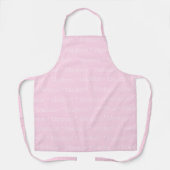 Tablier Nom personnalisé rose pâle joli texte motif monogr (Recto)