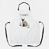 Tablier Nom personnalisé Siamese Chat Pet (Recto)