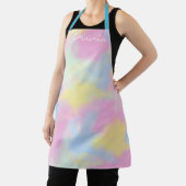 Tablier Nom personnalisé Tie Dye Rainbow Mens Femme (Insitu)