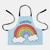 Tablier Nom sur l'arc-en-ciel personnalisé (Recto)