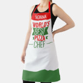 Tablier Nonna - Meilleur chef de pizza du monde - rouge bl (Insitu)