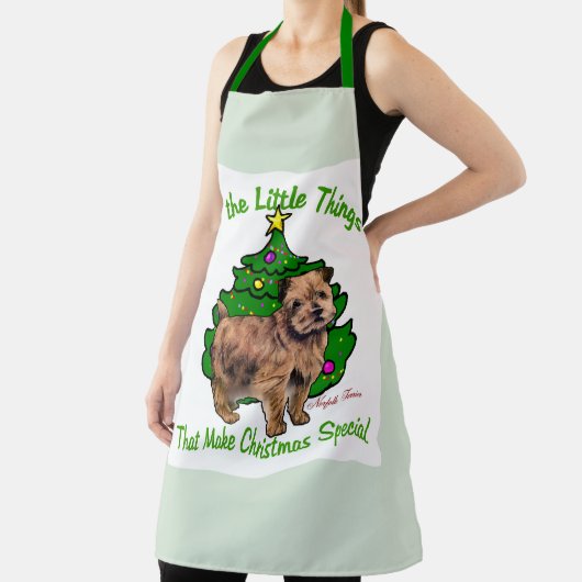 Tablier Norfolk Terrier Cadeaux de Noël (Insitu)