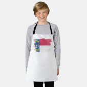 Tablier North Carolina state flag brush stroke, (Porté)