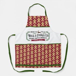 Tablier North Pole Milk & Cookie Co. Biscuits de Gingemb