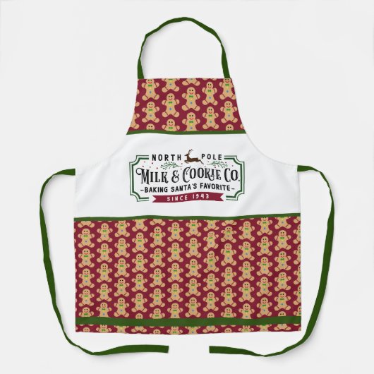 Tablier North Pole Milk & Cookie Co. | Biscuits de Gingemb (Recto)