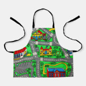 Tablier Nostalgie des années 90 Voiture Rétro Route Carte  (Recto)