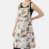 Tablier Nostalgique Vintage Oiseaux de Noël et voeux (Insitu)