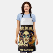 Tablier Not Your Waitress – Retro Empowerment Art (Porté)