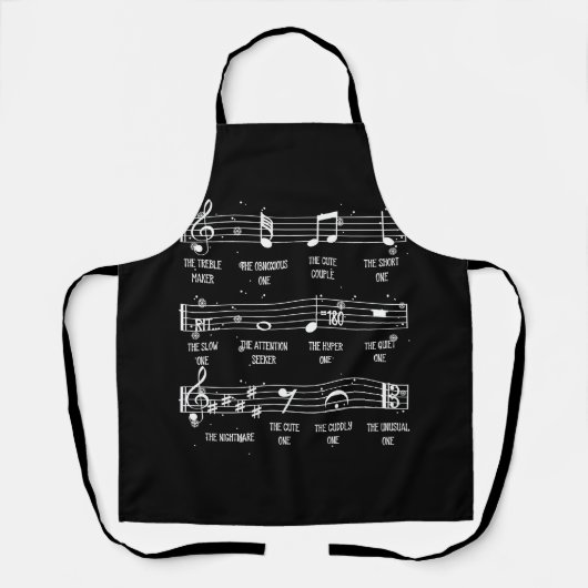 Tablier Notes musicales (Recto)