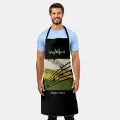 Tablier Notes musicales des nuances neutres | Monogramme p (Porté)