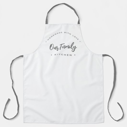 Tablier Notre cuisine familiale Faite maison avec amour Mo (Recto)