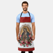 Tablier Notre-Dame de Guadalupe Vierge Marie Rose (Porté)