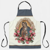 Tablier Notre-Dame de Guadalupe Vierge Marie Rose Apron (Recto)