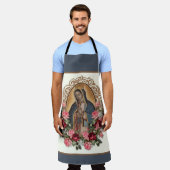 Tablier Notre-Dame de Guadalupe Vierge Marie Rose Apron (Porté)