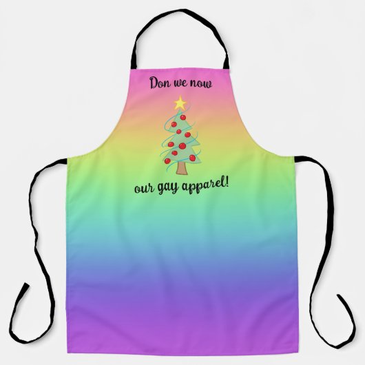 Tablier Notre Gay Vêtements Vacances Arc-en-ciel Apron (Recto)
