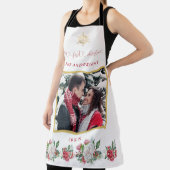 Tablier Notre premier Mariage photo floral de Noël (Insitu)