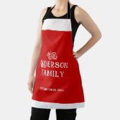 Tablier Notre Première Maison Bienvenue Typographie Rouge  (Insitu)