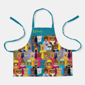 Tablier Nounours colorés avec de nombreuses professions (Recto)