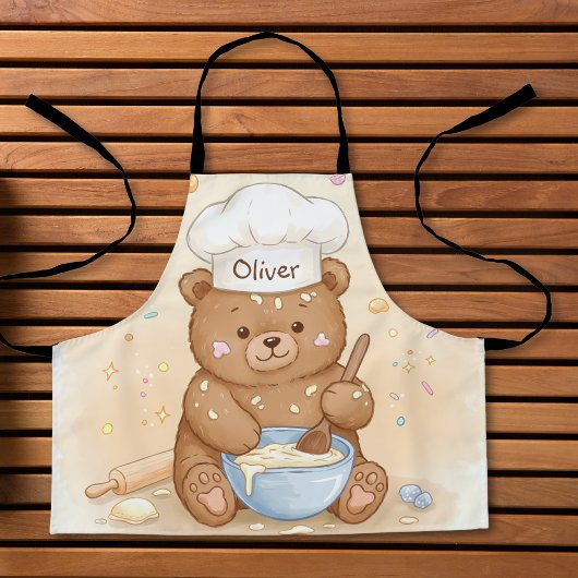 Tablier Nounours en peluche mignon