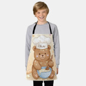 Tablier Nounours en peluche mignon (Porté)