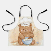 Tablier Nounours en peluche mignon (Recto)