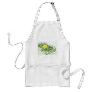 Tablier Nourriture vintage, casserole de haricots verts av