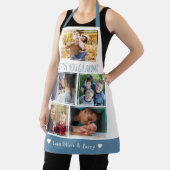 Tablier Nous Aimons Grand-Mère Petits-Enfants 5 Photo Bleu (Insitu)