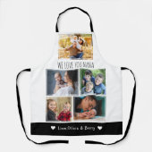 Tablier Nous Aimons Nana Grandkids 5 Photo Noir Et Blanc (Recto)