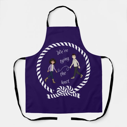 Tablier Nous essayons le noeud Nautique Mariage engagé (Recto)