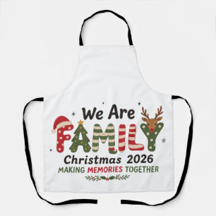 Tablier Nous sommes Noël en famille 2026 Création de souve