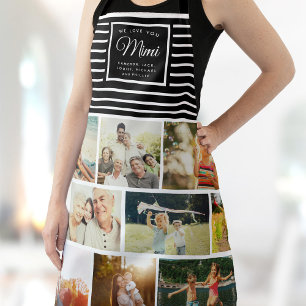 Tablier NOUS VOUS AIMONS MIMI Collage photo Modern Chic