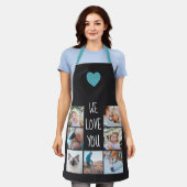 Tablier Nous vous aimons | Votre grille de collage photo p (Porté)