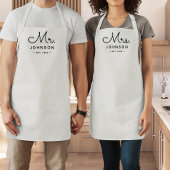 Tablier Nouveau marié Groom Personnalisé Blanc