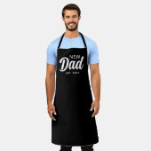 Tablier Nouveau papa, noir et blanc Script, chef personnal (Porté)