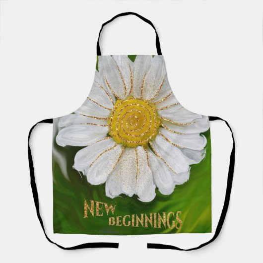 Tablier Nouveaux débuts - Puissance de fleur marguerite (Recto)