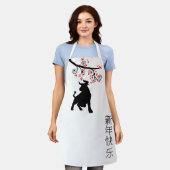 Tablier Nouvel An chinois des fleurs de l'arbre du sapin (Porté)