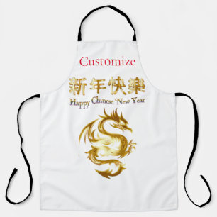 Tablier Nouvel an chinois Dragon Thunder_Cove