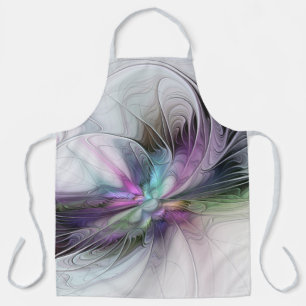 Tablier Nouvelle vie, art abstrait fractal de fantaisie co