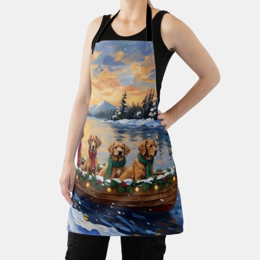 Tablier Nova Scotia Duck Tolling Retriever Christmas Boat (Insitu)