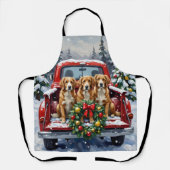 Tablier Nova Scotia Duck Tolling Retriever Christmas Red (Recto)