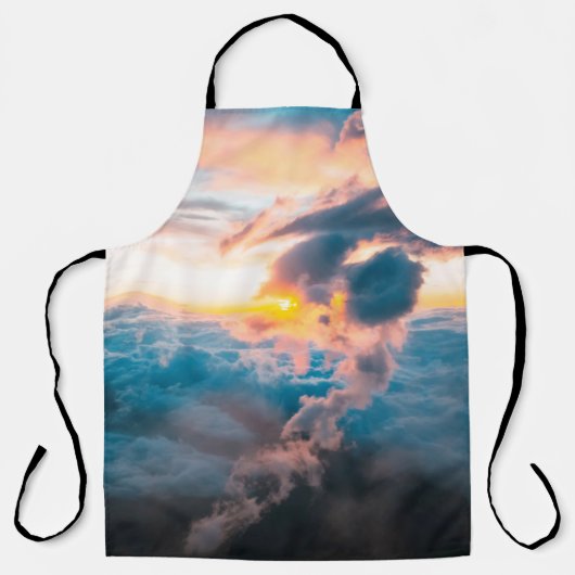 TABLIER NUAGES BLANCS SOUS ORANGE SKY (Recto)