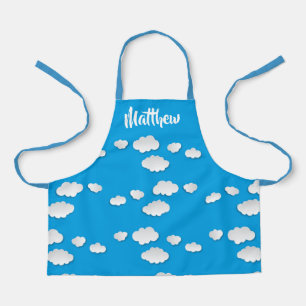 Tablier Nuages blancs sur bleu