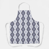 Tablier Nuances de bleu gris motif diamant (Recto)
